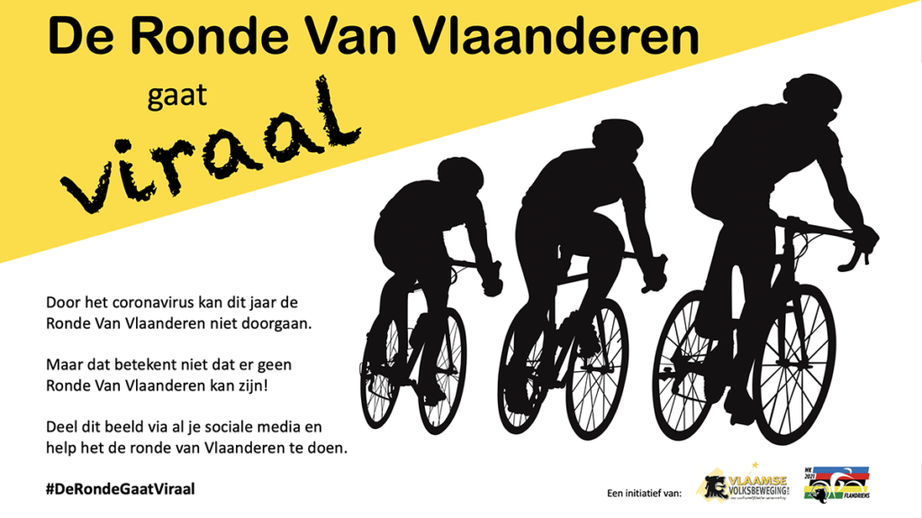Ook dit jaar kleurt de Vlaamse Volksbeweging de Ronde zwart en Geel
