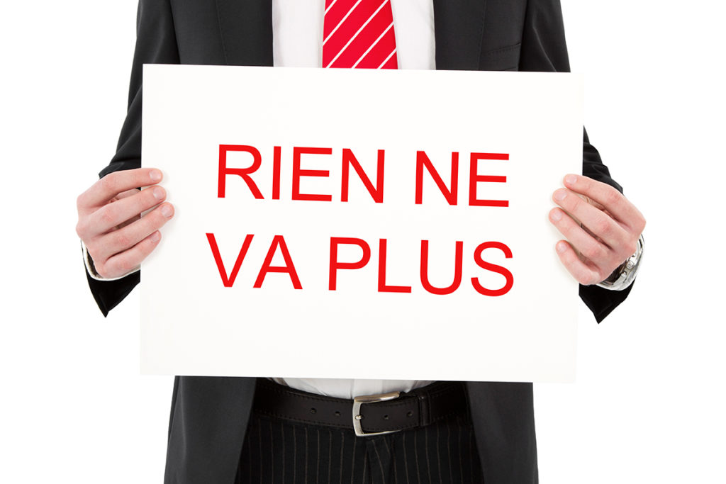 ‘Rien ne va plus’ : stop het circus !