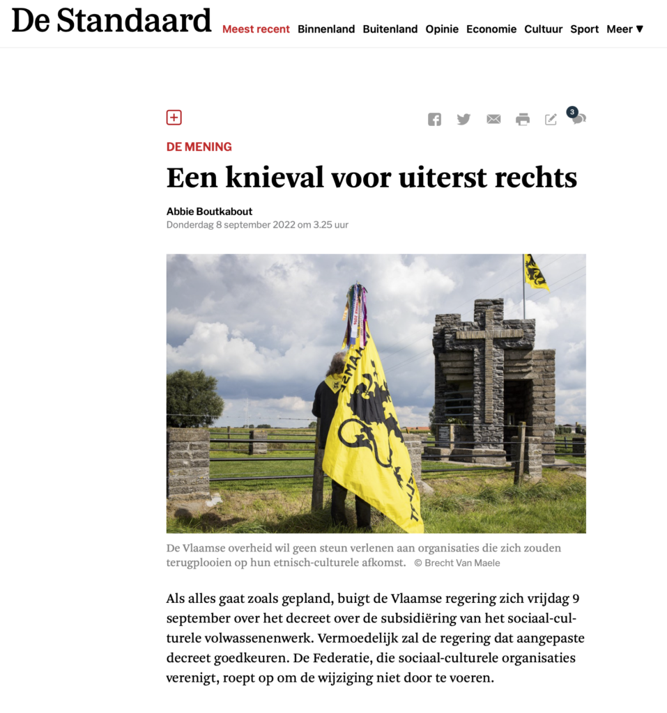 Een knieval voor rechts