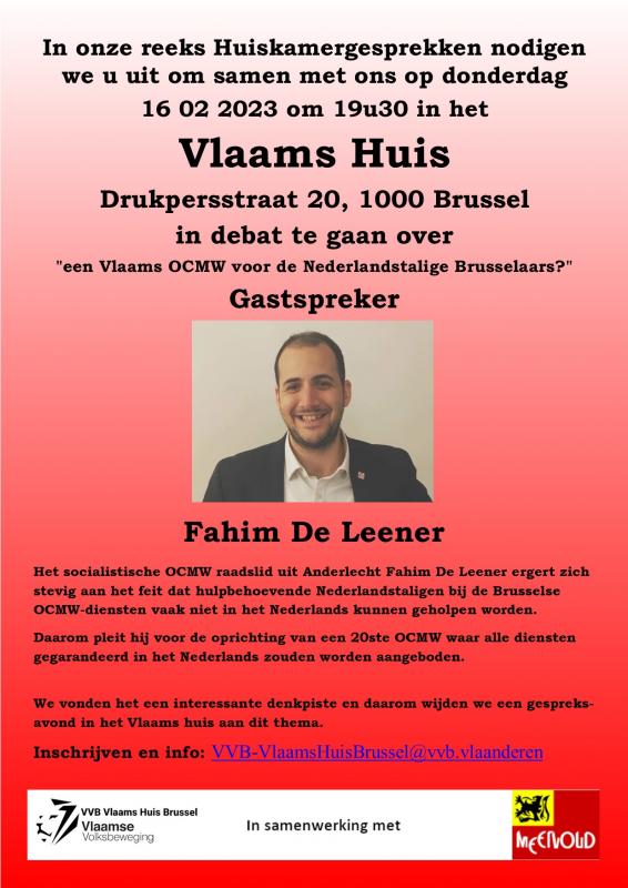 HUISKAMERGESPREK MET FAHIM DE LEENHEER