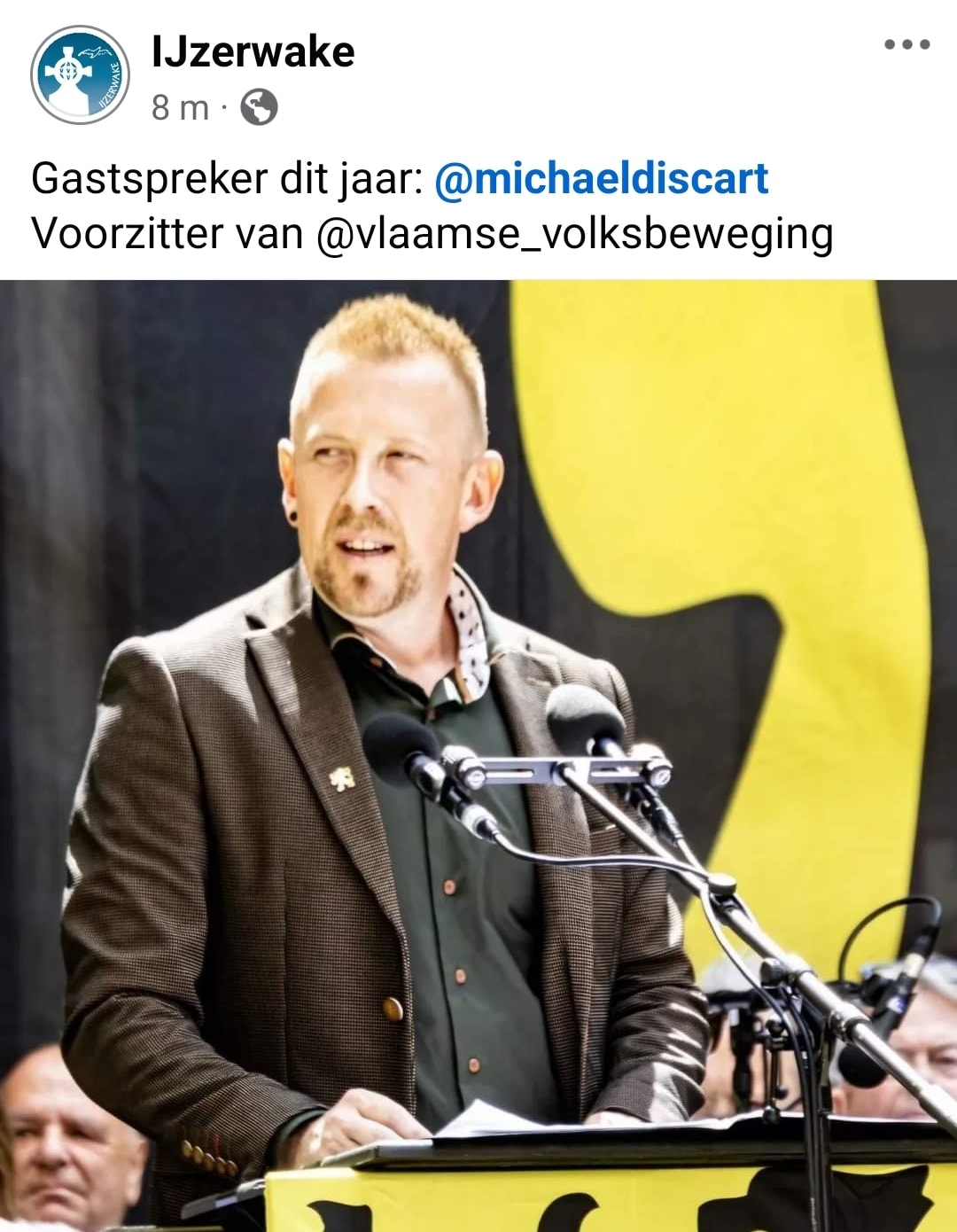 Nationaal VVB-voorzitter Michael Discart is gastspreker op de IJzerwake 2024